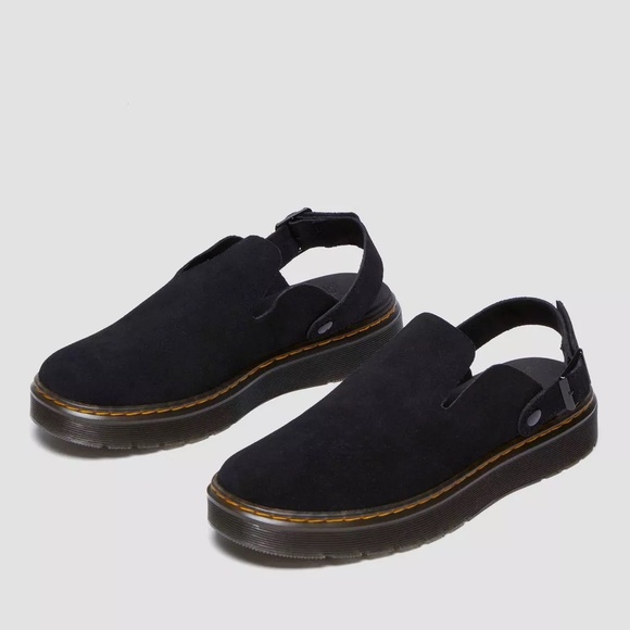 Dr. Martens Black Suede Clogs - Picture 1 of 8